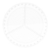 TEHAUX Acrylic Lathe Centering Ruler Circle Drawing Tool for Woodworking