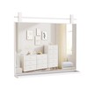 LETSFIELD Bathroom Mirrors with Shelf, 32" x 28" Wall Mirror