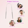 2 Pack Stainless Steel Tongue Scrapers for Adults, Reduce Bad