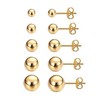 Krstudent 5 Pairs Titanium Earrings Studs, Hypoallergenic Stud Earrings for