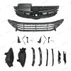 ROKY 10PC For Elantra 2011-2013 Front Chrome Grille Mesh Fog