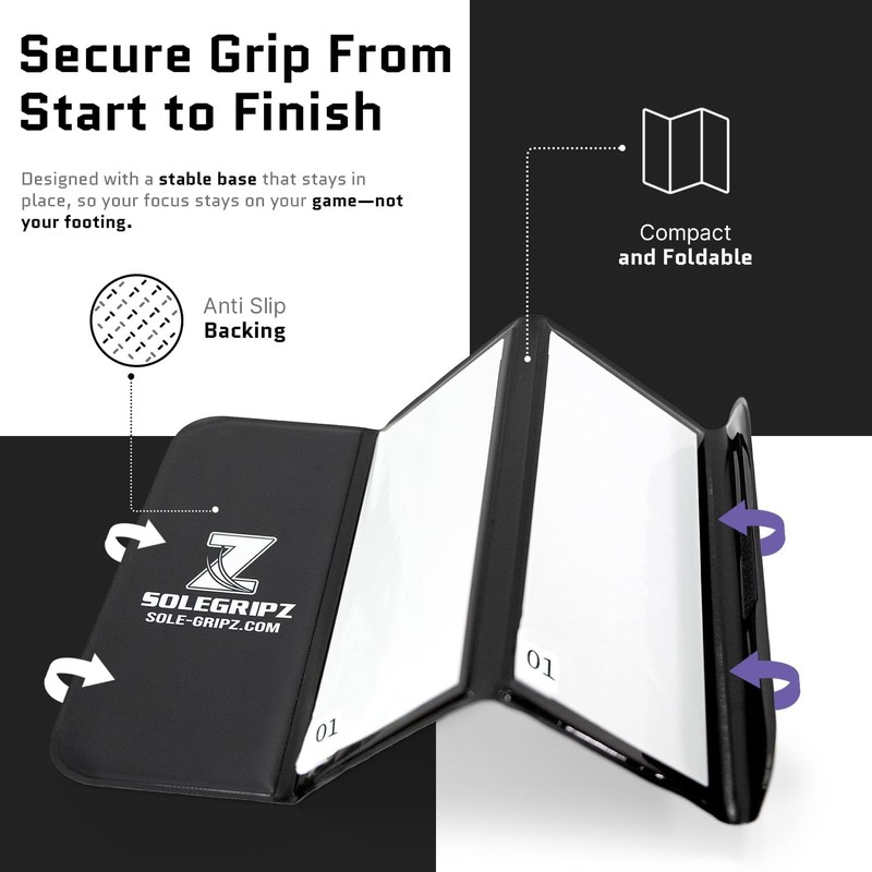 Portable Basketball & Volleyball Sticky Mat by Sola Athletics– Foldable,