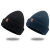WindTour Knit Hat, Autumn and Winter, Ribbed, Thick, Double Layer