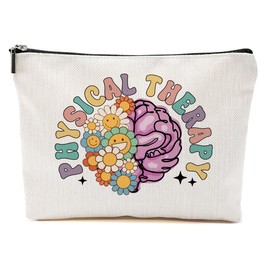 Physical Therapy Makeup Bag, Physical Therapy Gifts Cosmetic Bag, Physical Therapist Gifts Thank You Gifts for Women Friend, Occupational Therapy Gifts Christmas Birthday Gifts Toiletry Bag