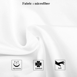 NTBAY 2 Pack Zippered Satin Pillow Cases for Hair and Skin, Luxury King Hidden Zipper Pillowcases Set of 2, 50x90 cm, White