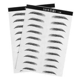 OATIPHO 2sheets Eyebrow Tint Stickers Stencil Set Natural Simulation Eyebrows Makeup Tools