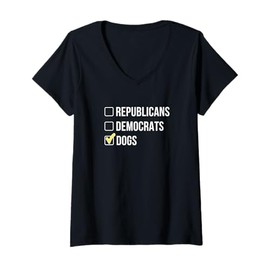 Womens Republicans - Democrats - Dogs - V-Neck T-Shirt