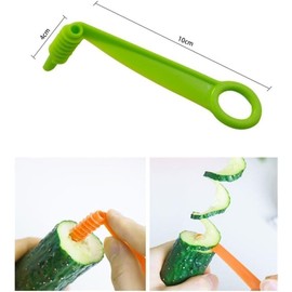 Green Spiral Slicer Blade Hand Slicer Cutter Potato Cucumber Vegetables Spiral Knife Kitchen Accessories Tool, Manual Spirals Screw Slicers Peelers Kitchen and Dining, Graters, Peelers and Slicers