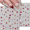2 Sheets Stars and Moon Nail Stickers 3D Self Adhesive