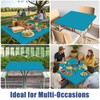 Moosfor Spandex Square Table Cloth, Elastic Fitted Tablecloths for Picnic,