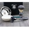 Basics Shaving Tools Beginners Mach3 Razor Shaving Set Synthetic Brush,