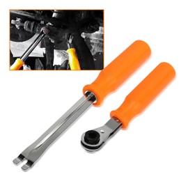 2PCS Automatic Slack Adjuster Tools Set, Automatic Slack Adjuster Release Tool, Brake Adjustment Tool, Double Square Ratcheting Wrench, for Trucks Trailers