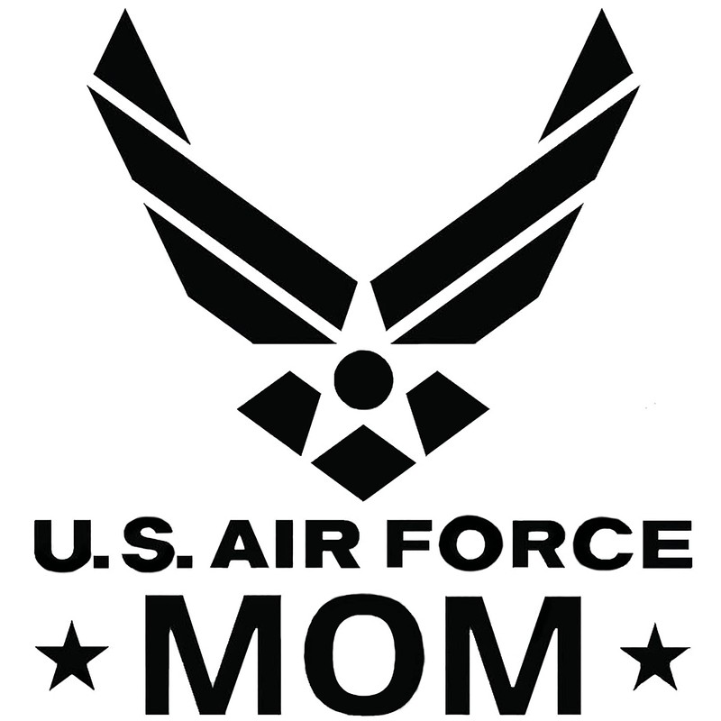 U. S Air Force MOM Vinyl Decal | Blac| Sticker