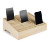 Lzttyee Wooden 36-Grid Cell Phones Storage Box Desktop Mobile Phone