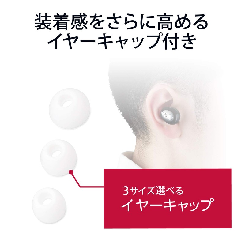 Elecom LBT-HSC30MPWH Ultra-Small Bluetooth Handsfree Headset for Calling and Music
