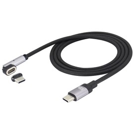 HCFeng 100W Type c Magnetic Charging Cable 180° Rotation Magnetic Charging Cable USB C to USB C Male to Male Fast Charging Cable Type C Data Transfer for Laptop/Tablet/Phone [1M/3.3FT]