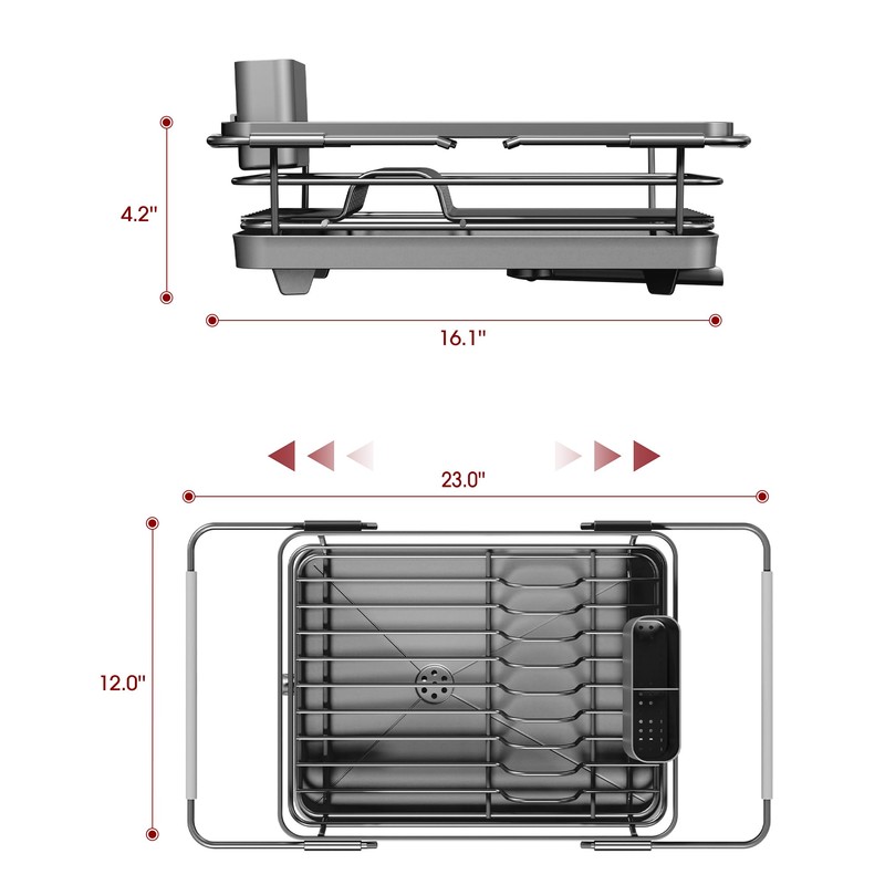 Sakugi Dish Drying Rack in Sink- Expandable Dish Rack Used