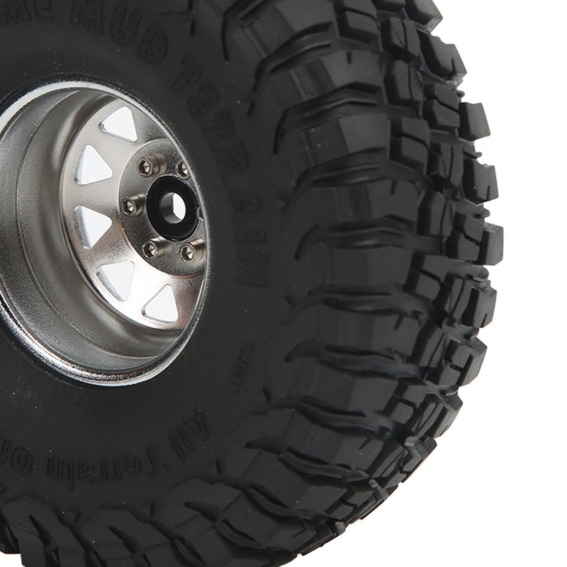4PCS 1.9in Wheel Tires with 10 Holes Hub Uneven Gravel
