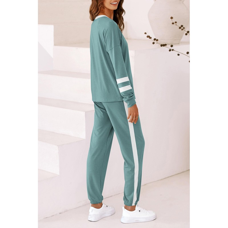 PRETTYGARDEN Women's 2025 Fall Two Piece Outfit Long Sleeve Crewneck