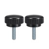 sourcing map 2pcs Knurled Clamping Knobs M8 x 20mm Metric