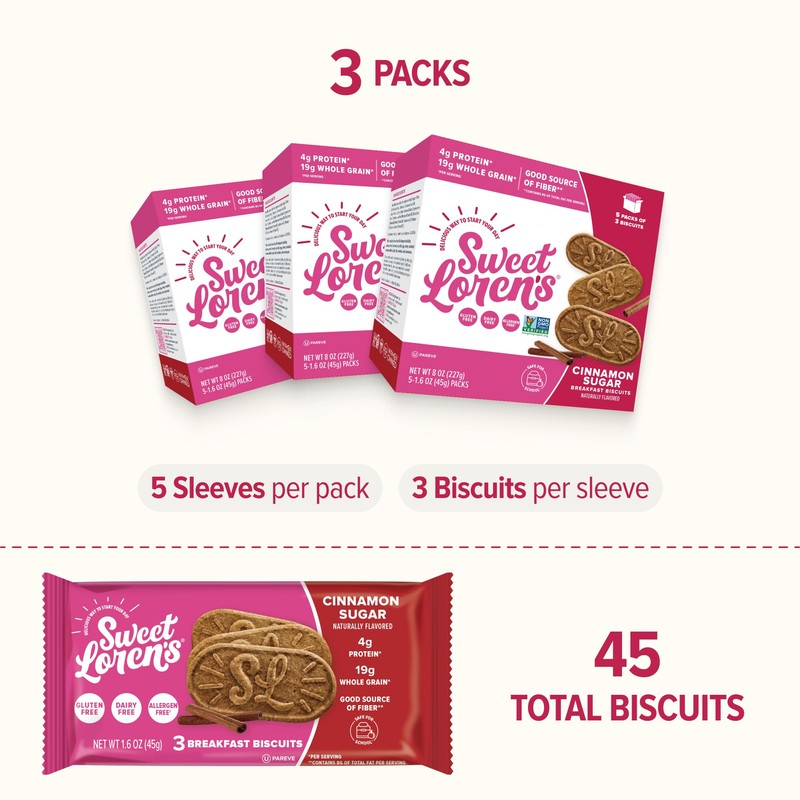 Sweet Loren's Sweet Loren's Vegan Breakfast Biscuits | Cinnamon Sugar