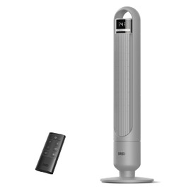 Dreo Tower Fan for Bedroom, 90° Oscillating Fan, Standing Fan with 3 Modes, 4 Speeds, 8H Timer Cooling Fans for Home, Living Room, Office, Grey, TF117