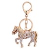 LUOEM Horse Key Fob Gift Key Ring Rhinestone, coffee