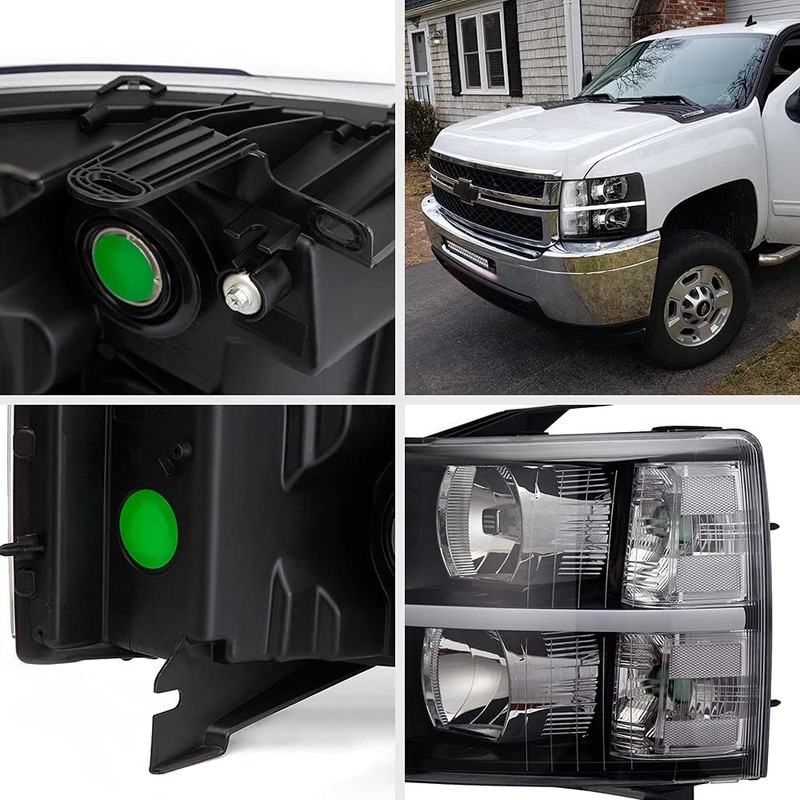 G-PLUS LED DRL Headlights, Compatible with 2007-2014 Chevy Silverado 2500