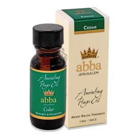 Generic ABBA Oil Cedar 1/2oz Bottle ANOINTING Oil in Gift Box - ABBA Jerusalem, Clear