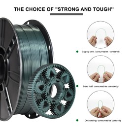 iBOSS PLA Plus (PLA+) 3D Printer Filament 1.75mm, High Toughness 3D Printing Filament, Dimensional Accuracy +/- 0.02mm, Print with Most FDM 3D Printers, 1KG Spool, Dark Green