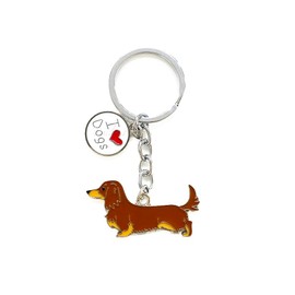 Emilystyle Dog Key Chain with Bell Bone Charm Bone Key Ring Charm Going Out Key Accessory Dog Dog Bag Emily Style, ducks brown