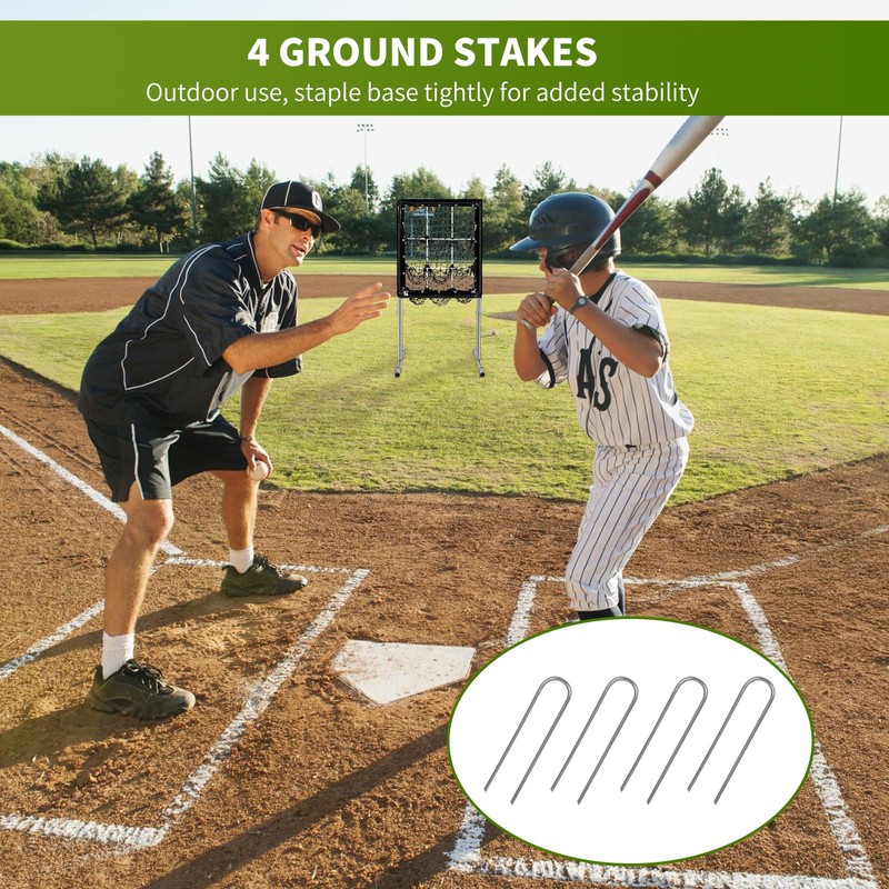 Pitching Net, 9 Hole Pitching Net with Strike Zone Baseball