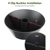 Koutemie 2-in-1 Umbrella Planter for Patio Table & Pole, Half
