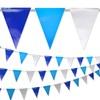 Nacarum Heavy-Duty Outdoor Navy Blue backstroke flags/Blue party Pennant Banner