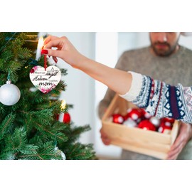 SICOHOME Mom Christmas Memorial Ornament,I Have an Angel in Heaven I Call Her,Memorial Remembrance Sympathy Gift Loss of Mother,Angel Wing Memorial Ornament, in Loving Memory of Mom Gift