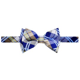 Retreez - Pajarita de microfibra tejida a cuadros a cuadros, Azul marino y caqui., 24 Meses-4 Años