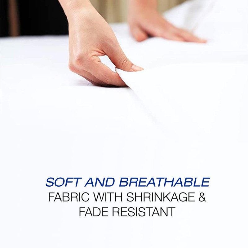 180 Thread Count 100% Pure Anti-Allergic Percale Fitted Sheet Stretches