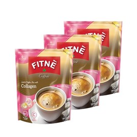 FITN Fitne Instant 3 En 1 Paquetes De Café Mezclado Con Colágeno Natural Hidrolizado Vitamina C Mezcla Suave Sabroso Aromático Sin Azúcar Edulcorante 