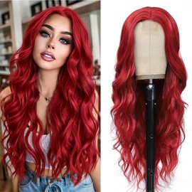 Long Red Wig, Premium Wavy Red Wigs for Women, Natural Look, Tangle-Free, Comfortable Fit, Perfect for Daily Wear and Special Occasions