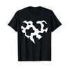 Hey Cow Print Heart Pattern Cowhide Spot Graphic Dudes Tee