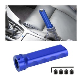 JNNJ Car Aluminium Handbrake Cover, Universal Automotive Handbrake Sleeve, Handbrake Protection, Modification Accessories for Most Vehicles, SUVs, Trucks (Blue)