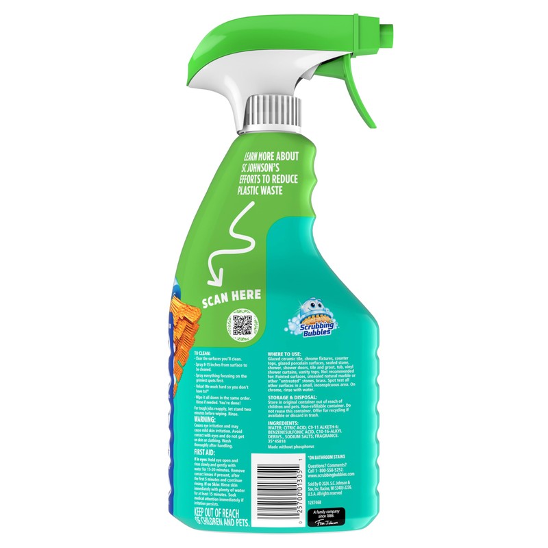 Scrubbing Bubbles Easy Clean Foaming Multipurpose Bleach-Free Bathroom Cleaner, Fast-Acting