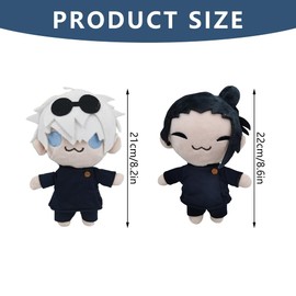 KUWUNG Gojo Figure - Gojo Satoru & Geto Suguru, Gojo Plush Anime Figures, Throw Pillow Soft Filled Cushion Home Car Decoration