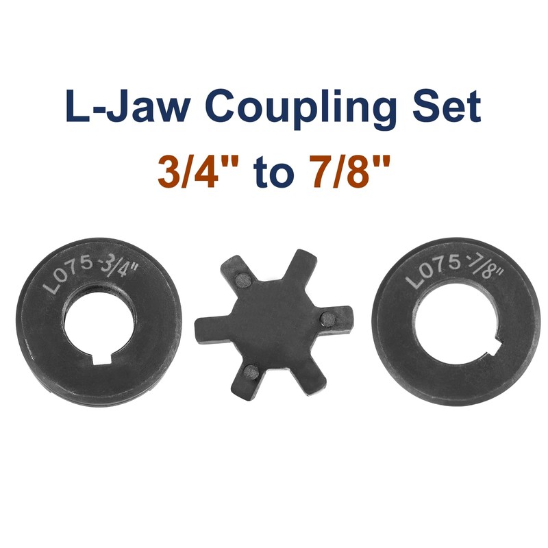 uxcell 3/4" to 7/8" L075 Flexible 3-Piece L-Jaw Coupling Coupler