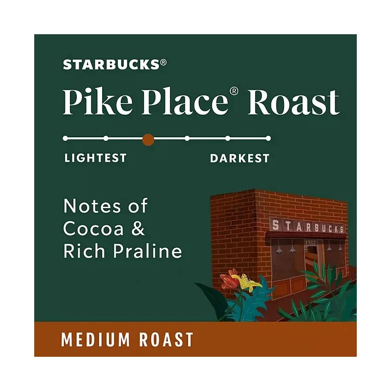 Starbucks Medium Roast K-Cup Coffee Pods, Pike Place, 72 ct.