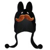 Frank Kozik kidrobot Moustache Black Labbit Ear Flaps Hat, black