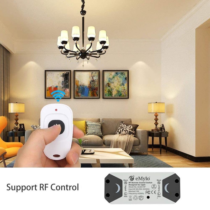 eMylo Smart Wireless RF Remote Control Switch 220V Relay 1000W