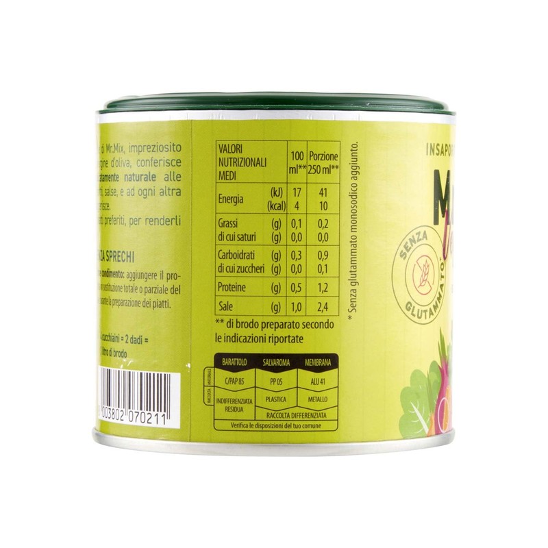 Mr. MIX, Insaporitore Granulare Vegetale, con Olio Extravergine D'Oliva, 115g