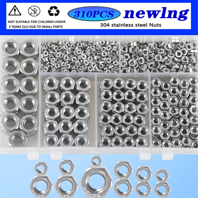 newlng M2 M3 M4 M5 M6 M8 Nuts Hex Nut