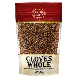Cloves Whole Bulk 14 Oz Bag - Pure, Non-GMO, Premium Hand Picked Quality - Great for Foods, Clove Tea, Clove Pomander Balls & Potpourri - Aromatic & Richly Flavored Cloves Whole by Spicy World